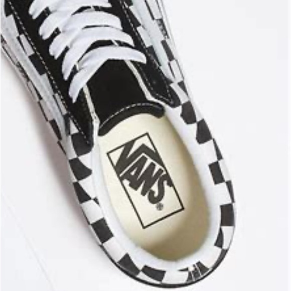Vans Old Skool Checkerboard Lace Up Low Top Canvas Suede Skate Sneaker 4/5.5 - Picture 5 of 16